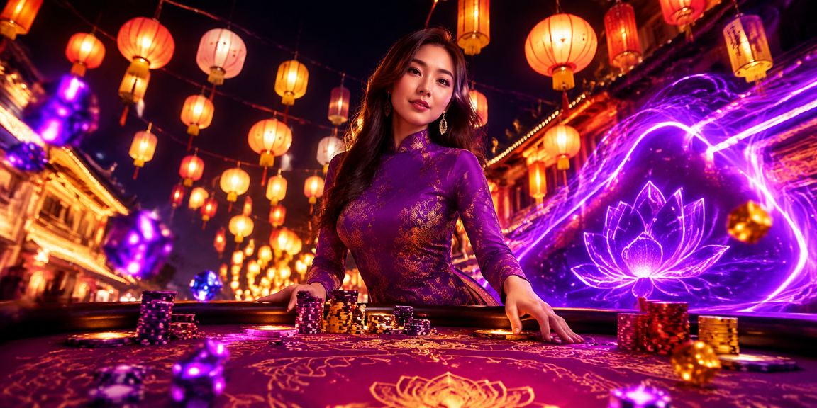 Không khí chợ đêm Huế với trò chơi may mắn và xổ số dưới ánh đèn lồng