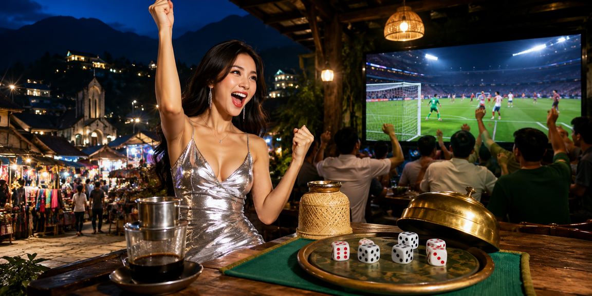 Bàn tài xỉu xúc xắc không khí cà phê Sapa